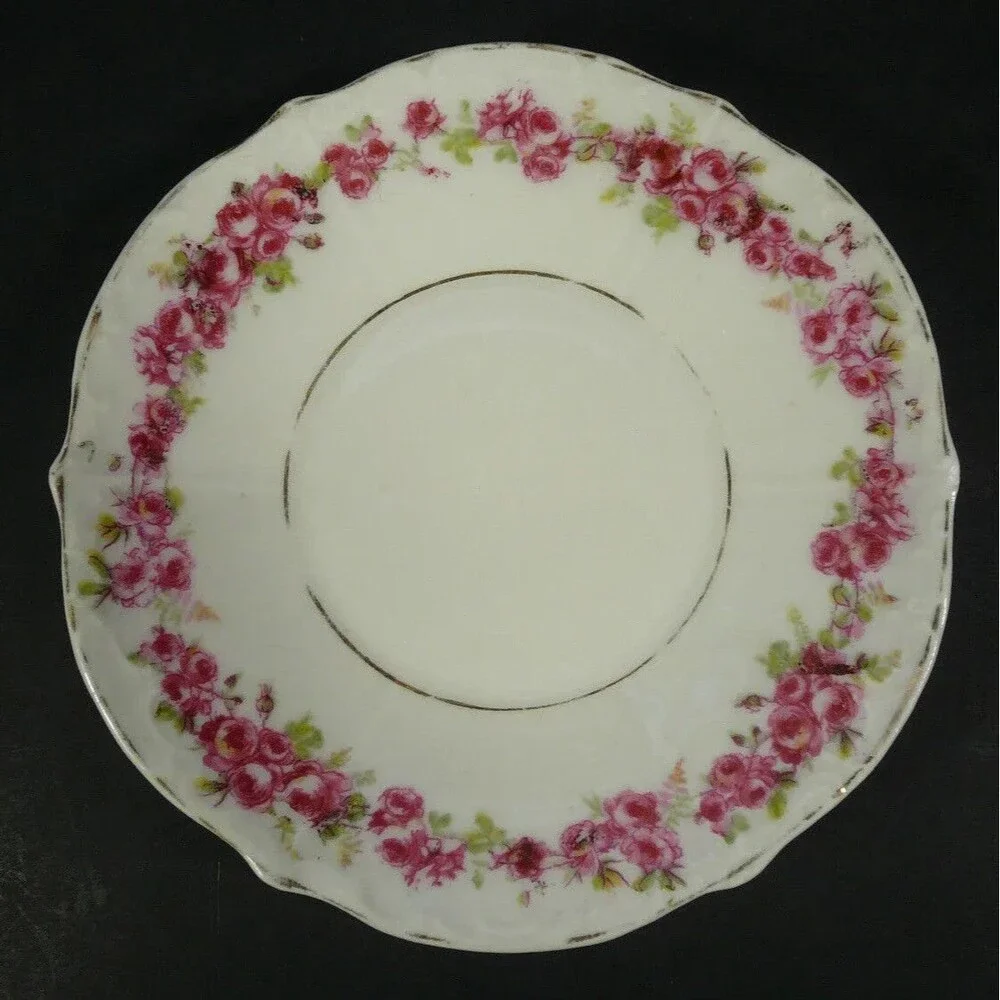 Vintage KPM Pink Flowers Roses 5